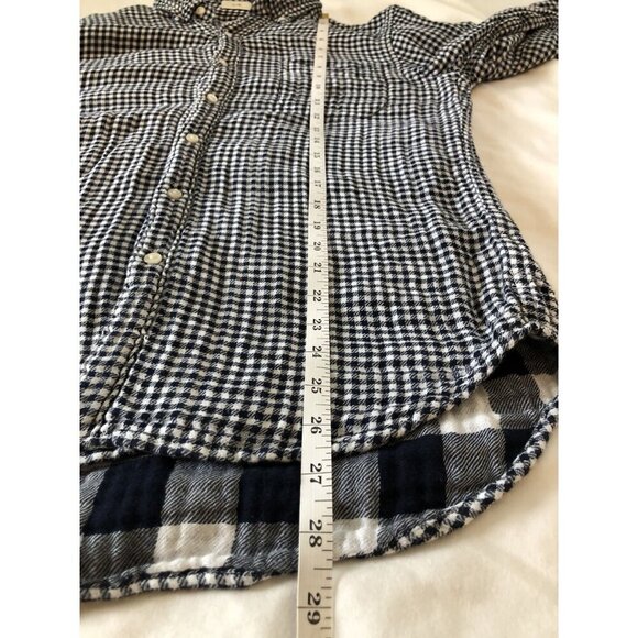 J.Crew Mens Slim Double-Weave Button Up Shirt M Navy White Gingham Cotton Preppy - Picture 7 of 7